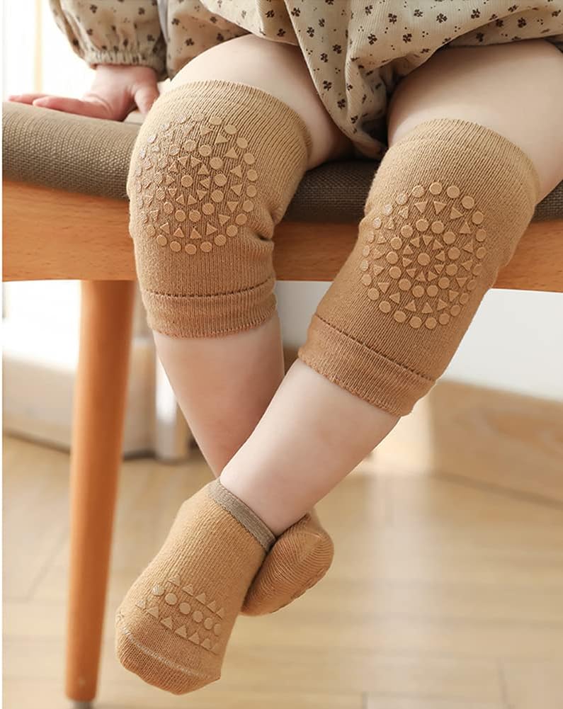 Unisex Toddler Non Slip Knee Pads and Socks Sets for Baby Boy Girls' Crawling Learn to Walk - Image 4